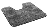 Kinzler J-10002/100 anthrazit Badematte, Mikrofaser, 50x55 cm mit Ausschnitt