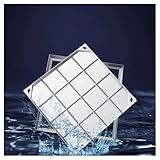 LXHELIVERY Schachtabdeckung Und Rahmen Aus Edelstahl – Eingelassener Schachtdeckel Mit Haken – Unsichtbare Inspektionsabdeckung Für Hofeinfahrten, Abwasserbeckenabdeckung(40 cm/15.8 in)