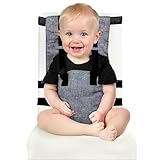 Reise Hochstuhl Baby Tragbare Sitzhilfe & Booster Seat mit Sicherheitsgurt high chair, babysitz tisch, Klappbarer Hochstuhl Baby Sitzstuhl 6–36 Monate, Sitzerhöhung für Esstisch & Unterwegs