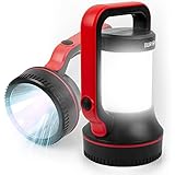 Duronic RL74 Taschenlampe | Laterne mit LED | Helle Outdoor Campinglampe | Lampe mit 10000 mAh wiederaufladbaren Strahler mit drei Leuchtmodi | Für Notfall und Stromausfall | Mit Handgriff | 320 Lumen