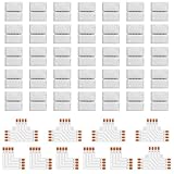 VIPMOON Led streifen verbinder 4 polig 10mm 35pcs,L-förmige T-förmige led strip verbinder for RGB led band,eckverbinder, connector Lötfrei