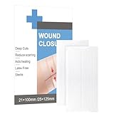 Wundverschlussstreifen 44 Streifen Klammerpflaster Nahtmaterial Wundnahtstreifen Pflaster für Erstehilfekit, 21 x 100mm