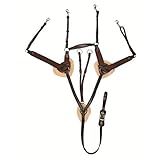 HKM SPORTS EQUIPMENT Vorderzeug mit Martingal, unterlegt mit Lammfell, braun, Pony Vorderzeug-4154 S