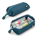 ZIPIT Lenny Federmäppchen, Großes Mäppchen für Schule und Büro, Etui mit breiter Öffnung, Federmappe Blaugrün