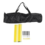 JKOKPMG Gelbe Agilität Pole 1,5 m Agility Training Poles Fußballtraining Sport Agility Pole mit Basisschnallen