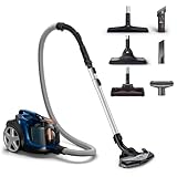 Philips PowerPro Expert Beutelloser Staubsauger – Kompakt, 900-W-Motor, PowerCyclone 8 Technologie für starke Saugleistung, Multi-Oberflächen-Reinigung, Allergy Lock, Super Turbo Bürste (FC9745/09)