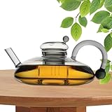 Glas-Teekanne, Glas-Teekessel | Hitzebeständiger Wasserkocher aus |Multifunktionaler Teebereiter für lose Blätter, praktischer Getränkekessel für Tee, Wasser, Kaffee