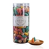 200Pcs Natur Rückfluss Räucherkegel,Backflow Incense Räucherkegel,Natur Räucherkegel,Sticks Backflow Räucherkerze, Natürliche Aromatische Räucherkegel für Heimduft Geburtstag Jubiläum Geschenk,Mix