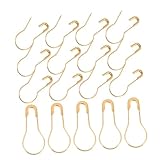 TOPBATHY 300 Stück Kalebasse Stift Fell Kürbis Nähen Bunt Broschen Kleidung Sortiert Groß Gebogen Für Kleidersicherheitsbrosche Golden Metall