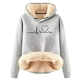 Kapuzenpullover für Damen, Hals-Kapuzenpullover für Herren, Winter, Jugendliche, dick, warm, einfarbig, Übergröße, Mantel für Herren und Damen, B, XXL