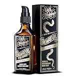 Dick Johnson Bartöl Midnight Musk Duft 50 ml – Bart Öl mit Arganöl, Jojobaöl und Mandelöl – Bartpflege für Männer zur täglichen Anwendung & Bartwachstum – Geschenk für Männer – Made in Finnland
