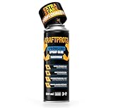 Sprühkleber extra stark 500 ml – für Schaumstoff, Filz, Leder, Holz, Gummi & Akustikpaneele – ideal für Dachhimmel, Möbel, Modellbau, DIY & KFZ-Ausbau – transparent & hitzebeständig – KRAFTPROTZ