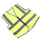 SEWACC Sicherheitsweste mit Taschen Reflektierend Leuchtgrün Mesh Warnweste Atmungsaktiv Langlebig für Freiwillige Bauarbeiter Verkehrsschutz und Outdoor Einsatz