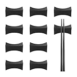 Essstäbchen Ablagen 10 Stück Fiberglas Essstäbchen Halterung Schwarz Besteck Ablage für Tisch Asiatisches Besteck Set Restaurants Zubehör