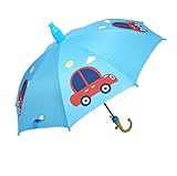 TOPOB Explosiver Regenschirm für Schüler, Cartoon, niedlich, automatisch, langer Griff, Sonnenschirm, Sonnenschirm (Farbe: 8K langer Regenschirm, kleines rotes Auto)