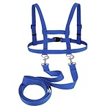 Pferdeleine zum Spielen für Kinder Blau Pferdeleine Pferde Longierleine Harness Pferdegeschirr für Kinder zum Spielen für Jungen und Mädchen Skifahren Rollenspiel Spielen