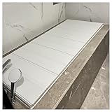 1,2cm Dicke Falten PVC Badewannenabdeckung Wannentablett Badewannenbretter Dämmplatte, Wasserdicht Staub Bord Badewannenbretter Badewanne Isolierabdeckung(75x135x1.2cm)