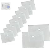 Dokumententasche A5 20 Stück Transparentes, Wasserfestes Polypropylen, Dokumentenmappe A5 Geeignet für Büros, Schulen und Privathaushalte 22,8 Cm × 17,8 Cm