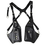 Dickly Leder Schulter Holster Tasche, Verstellbarer Schultergurt Tasche, Retro Unterarm Holster Pouch Tasche, Universelles vertikales Pistolenholster, Anti-Diebstahl-Holster für Outdoor-Reisen，#5