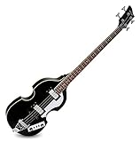 Rocktile VB-1 “Sir Paul” Vintage Beatbass - Violinbass - Bassgitarre - Hollowbody - 2 Humbucker - Schwarz