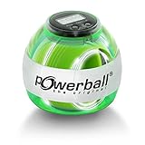 Powerball Max Green, gyroskopischer Handtrainer mit grünem Lichteffekt inkl. Drehzahlmesser, transparent-grün, das Original von Kernpower