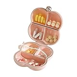 Medikamenten-Aufbewahrungsbox - 2,95x2,95in Tragbarer Tabletten-Spender, Wöchentlicher Pillen-Organizer, Reisebehälter | Kompakter Medikamentendosierer für Pillen, Vitamine, Nahrungsergänzungsmittel,