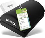 feela.® Fußstütze Schreibtisch [VERGLEICHSSIEGER] für Schreibtisch & Co | Verwendbar als Fußhocker, Fußbank bzw. Fußablage im Büro | Foot Rest | Höhenverstellbar (Schwarz)