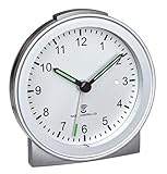 TFA Dostmann Analoger Funk-Wecker, Kunststoff, Silber, (L) 81 x (B) 31 x (H) 84mm, 60.1517.54