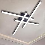 Sweier LED Deckenleuchte, 28W 6000K kaltweißes Modern Deckenlampe,Schwarze LED Lampe Deckenbeleuchtung für Schlafzimmer Wohnzimmer Flur Küche