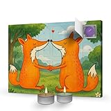 Mr. & Mrs. Panda Duftkerzen Adventskalender Füchse Liebe Design - Blau Pastell