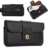 Handy-Klapphülle Telefonholster kompatibel mit iPhone12, 12Pro (6.1), 11, 11 Pro, 11 Pro Max, XS Max, 8 Plus, 7 Plus, 6 Plus, mit Gürtelschlaufen aus Leder mit Samsung Galaxy S21 5G, Note11, S21, S21