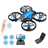 Msuiiixcccc Faltbare Drohne Quadrocopter 4K Mini Drohne 1080P WiFi HD Kamera Schwarz Quadcopter Faltbarer Live-Übertragung Hubschrauber Spielzeug (Farbe: 480P 1Batterie3 Größe: 1) (4K HD-Kamera 4B 1)
