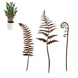 pclapora 3 Stück Gartenstecker Rost, Gartenstecker Metall, Gartendeko Rost, Rostdeko Vegetativ Gartendeko Roststecker für Gartendekoration, Terrasse, Balkon, Blumentopf, Frühling Bäume Deko