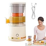 Entsafter-Maschinen, tragbarer Saftbehälter, Entsafter, Obstpresse, sicher und einfach zu bedienen, kann für lange Zeit verwendet werden, 23,5 cm für Früchte