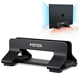 Psitek Aluminium Vertikaler Laptop Ständer Halter Dock, aufrechter Speicher, Einstellbare Slot Breite 10~30mm, Passt für alle MacBook und Laptop, Version 2023