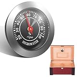 SHINEOFI Analoges Mechanisches Hygrometer Rund Präziser Feuchtigkeitsmesser für Zigarren Humidor Geeignet für Gitarren Violine Kompakt und Batteriefrei Tragbar für Instrumentenpflege