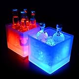 Kavolet LED Ice Bucket 3.5L mit Farbwechsel, Wein- & Sektkühler, wasserdichter Getränkebehälter für Champagner, Wein, Getränke - IP65 wasserfest für Party, Bar, Restaurant, Pub