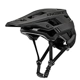 Fahrradhelm Mountainbike Helm Visier Abnehmbar MTB Helme für Herren Damen Erwachsene Jugend (Schwarz, M(55-58CM))