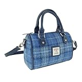 Glen Appin Of Scotland Harris Tweed 'Kilbride' Mini-Tragetasche, Col 129 Hellblau, xs