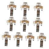 Warmhm 10 Stück Steckdose Mikrofonhalter Für Instrumente Gitarren-mikrofon-unterstützung Saiteninstrumente Mikrofonbuchse Für Gitarre Metall