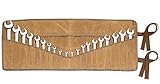Werkzeug rolltasche gewachstes Segeltuch,Rolltasche für Schraubenschlüssel und Werkzeug, 20+4 Taschen langlebig metrisch/SAE, Khaki