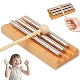 Chime Energy, Energy Klangstab, 3 Ton Klangstab mit Holzschlägel, Perkussions Windspiel, Chime Klangstab Holz, Chime Glockenspiel, für Musikalische Früherziehung, Geschenk, Gebet, Yoga, Meditation