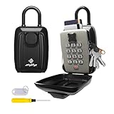 Stylifyz Schlüsseltresor Vorhängeschloss - Abschließbare Aufbewahrungsbox Schlüsselschloss Box Outdoor für Zuhause, Büro, Garage, Schule - 12-stelliges Zahlenschloss Große Aufbewahrungsbox -