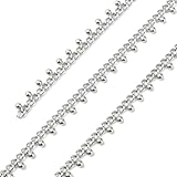 Ipotkitt 1 x 1 m lange Panzerketten aus 304 Edelstahl, ungeschweißt, O-Form, Perlen, Gliederketten für DIY-Halsketten, Armbänder, Fußkettchen, Kunsthandwerk und Schmuckherstellung, 3 ~ 5,5 mm breit