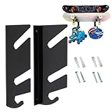 Board Board Display Wand,1 Paar Acryl Board Ständer für Skateboards mit Haken zum Aufhängen Board Wandhalterung