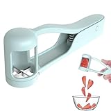 Obstschneider, Multifunktional Traubenschneider, Präzises Schneiden Obst Schneider, Effizient Komfortabel Fruit Slicer für Trauben, Erdbeere, Tomaten und Kirschen (Blau)