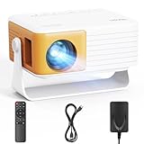 YOTON Mini Beamer Klein[180°Drehung & Auto Keystone] New Y3 Mini Projektor 1080P Unterstützt 15000L, 50% Zoom Tragbarer Beamer für Heimkino Schlafzimmer Kompatibel mit HDMI/USB/Phone/PS5/TV Stick
