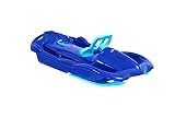 Neustanlo by AlpenGaudi | Lenkschlitten Space | Blau | Schlitten mit Handbremse & Kufen | robust & leicht für perfekten Schneespaß | Made in Italien