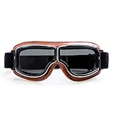 evomosa Motorradbrille Motorräder Retro Pilot Nebelsichere Brille ATV Bike Motocross Brille Schutzbrille