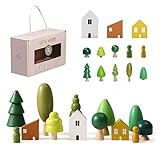 13er-Pack Baum Spielzeug aus Holz für Kinder, Verschiedene Größen Bäume Wald Rustikal Deko für Wohnkultur und kinderzimmer, Montessori Spielzeug für Jungen und Mädchen, Wooden Tree Decorations
